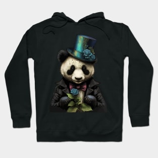 Panda wearing Top Hat Hoodie